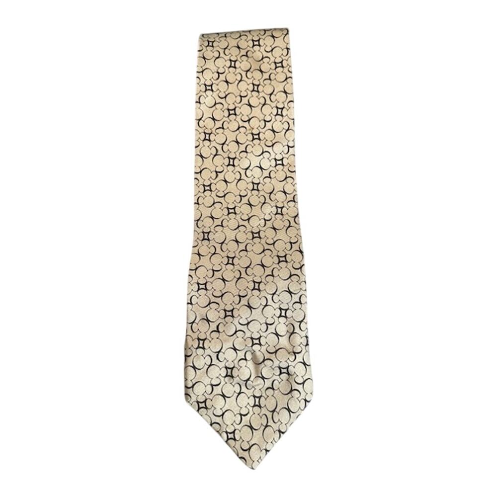 Disney Beige Mouse Ears Silk Casual 4 Inch Wide Tie Men